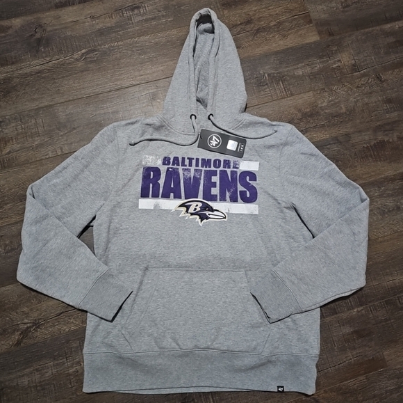 ‘47 Brand Other - NFL Baltimore Ravens Adult Large Gray 47 Brand Hoodie New With Tags